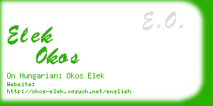 elek okos business card